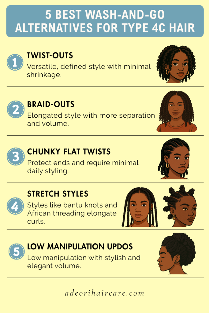 5 Best Wash-and-Go Alternatives for Type 4C Hair
